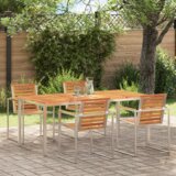 vidaXL zunanja jedilna miza 180x90x75 cm trden akacijev les | Shoptok.si