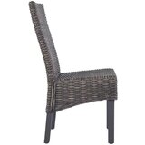 vidaXL Jedilni stoli 4 kosi rjavi Kubu ratan in mangov les | Shoptok.si