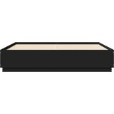  Okvir za krevet crni 200 x 200 cm konstruirano drvo | shoptok.hr