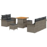  Vrtna sedežna garnitura z blazino 8 pcs Siva poli ratan, (5000154266) | Shoptok.si