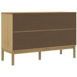 vidaXL Garderobna omara FLORO vošč. rjava 114x43x74 cm trdna borovina | Shoptok.si