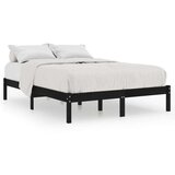 vidaXL posteljni okvir črn iz trdne borovine 200x200 cm | Shoptok.si