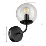  Brilagi - Zidna lampa MALIVA 1xE14/15W/230V crna/prozirna | Eponuda.com