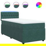 Box spring krevet s madracem tamnozeleni 100x200 cm baršunasti | shoptok.hr