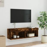 TV ormarić s LED svjetlima boja dimljenog hrasta 100x30x30 cm | Eponuda.ba