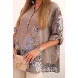 Kesi Włoski Women's cotton shirt with button and pocket fango | shoptok.hr