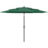 vidaXL Senčnik aluminij zelen 3 m, (20609557) | Shoptok.si