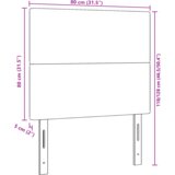 vidaXL LED glavna postelja Temno siva 80 cm iz kordurovega materiala | Shoptok.si