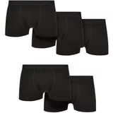 UC Men Solid Organic Cotton Boxer Shorts 5-Pack black+black+black+black+black