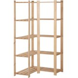  5-nadstropni kotni regal 82,5x82,5x170 cm trdna borovina Cene