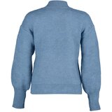 Trendyol Blue Knit Detail Stand Up Collar Knitwear Sweater | Shoptok.si