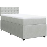  Box spring krevet s madracem svjetlosivi 90x190 cm baršunasti | shoptok.hr