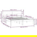  Za krevet od masivne borovine 140 x 190 cm | shoptok.hr