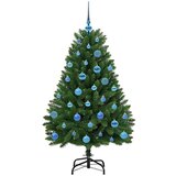 vidaXL Umestno božično drevo z LED lučmi Zelena 150 cm PVC in kovina | Shoptok.si