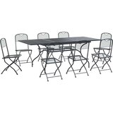  Vrtni set za objed 9 pcs Antracit 212 x 90 x 76 cm - 8-mjesta | shoptok.hr