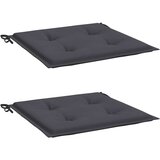vidaXL Blazine za vrtne stole 2 kosa antracitne 40x40x3 cm blago | Shoptok.si