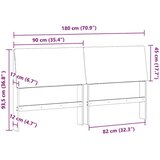  Tapecirani uzglavlje Sivo-smeđa 180 cm Čvrsto borovo drvo | shoptok.hr