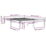  Okvir za krevet od masivnog drva bijeli 135x190 cm bračni | shoptok.hr