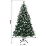  Umjetno božićno drvce s kuglicama 150 cm 150 LED lampica - 150 cm s LED-ima i srebrnim lopticama | shoptok.hr