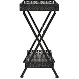 vidaXL zložljiva čajna mizica starinski stil kovina 58x35x72 cm črna, (20712872) | Shoptok.si