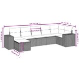  8-dijelni set vrtnih sofa od poliratana s jastucima sivi | shoptok.hr