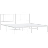  Metalni okvir za krevet s uzglavljem bijeli 180x200 cm | shoptok.hr