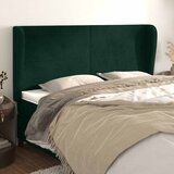  Uzglavlje s ušima tamnozeleno 203x23x118/128 cm baršunasto | shoptok.hr