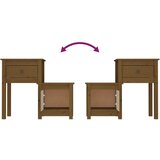  Noćni ormarić boja meda 79,5 x 38 x 65,5 cm od masivne borovine | shoptok.hr