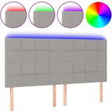  Posteljno vzglavje svetlo sivo 160x5x118/128 cm blago, (20794403) | Shoptok.si