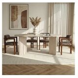 Hanah home Set Trpezarijski sto i 4 stolice Meridia 4 Travertine Walnut Brown Cene