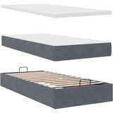  Okvir kreveta s madracima tamnosivi 90x200cm baršunasti | shoptok.hr
