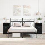 vidaXL Noćni ormarić Crna boja Konstruirano drvo 40.2 x 36 x 65 cm | shoptok.hr