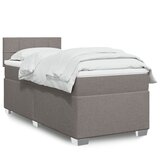  The Living Store Box spring postelja z vzmetnico taupe 90x200 cm blago - Box Spring Postelja, (21496833) Cene