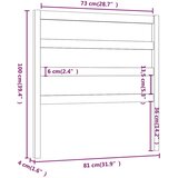  Uzglavlje za krevet crno 81 x 4 x 100 cm od masivne borovine | shoptok.hr