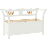  Klupa bijela 107 x 45 x 75 5 cm od masivne jelovine | shoptok.hr