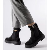 Gemre Black ankle boots with decorative fastening Abela | Shoptok.si