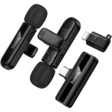 hoco. Bežični mikrofon L20A USB-C / Lightning 2 komada crni | shoptok.hr