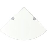 vidaXL Kotne police s kromiranimi nosilci steklo 35x35 cm Cene
