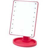  Kozmetičko ogledalo 16 LED dioda s podesivim stalkom, ružičasto | shoptok.hr