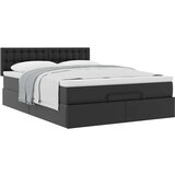 vidaXL Otomanski krevet s madracem crni 140x190 cm umjetna koža | shoptok.hr