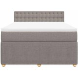  Krevet s oprugama i madracem smeđesivi 140 x 190 cm od tkanine | shoptok.hr