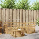  Set vanjskih sofa 5 kom. Bijela Čvrsto drvo akacije | shoptok.hr