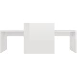  Set stolića za kavu visoki sjaj bijeli 100 x 48 x 40 cm drveni | shoptok.hr
