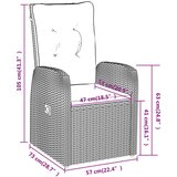  7-dijelni vrtni blagovaonski set s jastucima crni | shoptok.hr