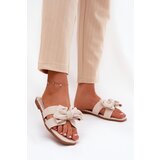 Boto Flat Ladies Slippers With Bow Beige Tobin | shoptok.hr