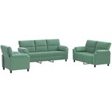  Set sofe 3 pcs Morska zelena Baršun - zelena boja mora 1-sjedalo + 2-sjedalo (140 cm) + 3-sjedalo | shoptok.hr