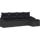 Set sofe 5 kom. Crna poliratan | shoptok.hr