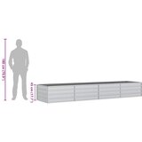  Povišena vrtna gredica 320 x 80 x 45 cm pocinčani čelik srebrna | shoptok.hr