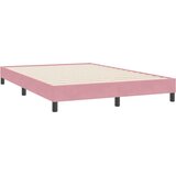 Box spring postelja z vzmetnico roza 160x220 cm žamet, (21791124) | Shoptok.si