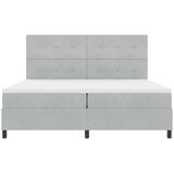  s opruga kutije Svijetlo siva 200 x 200 cm Baršun | shoptok.hr